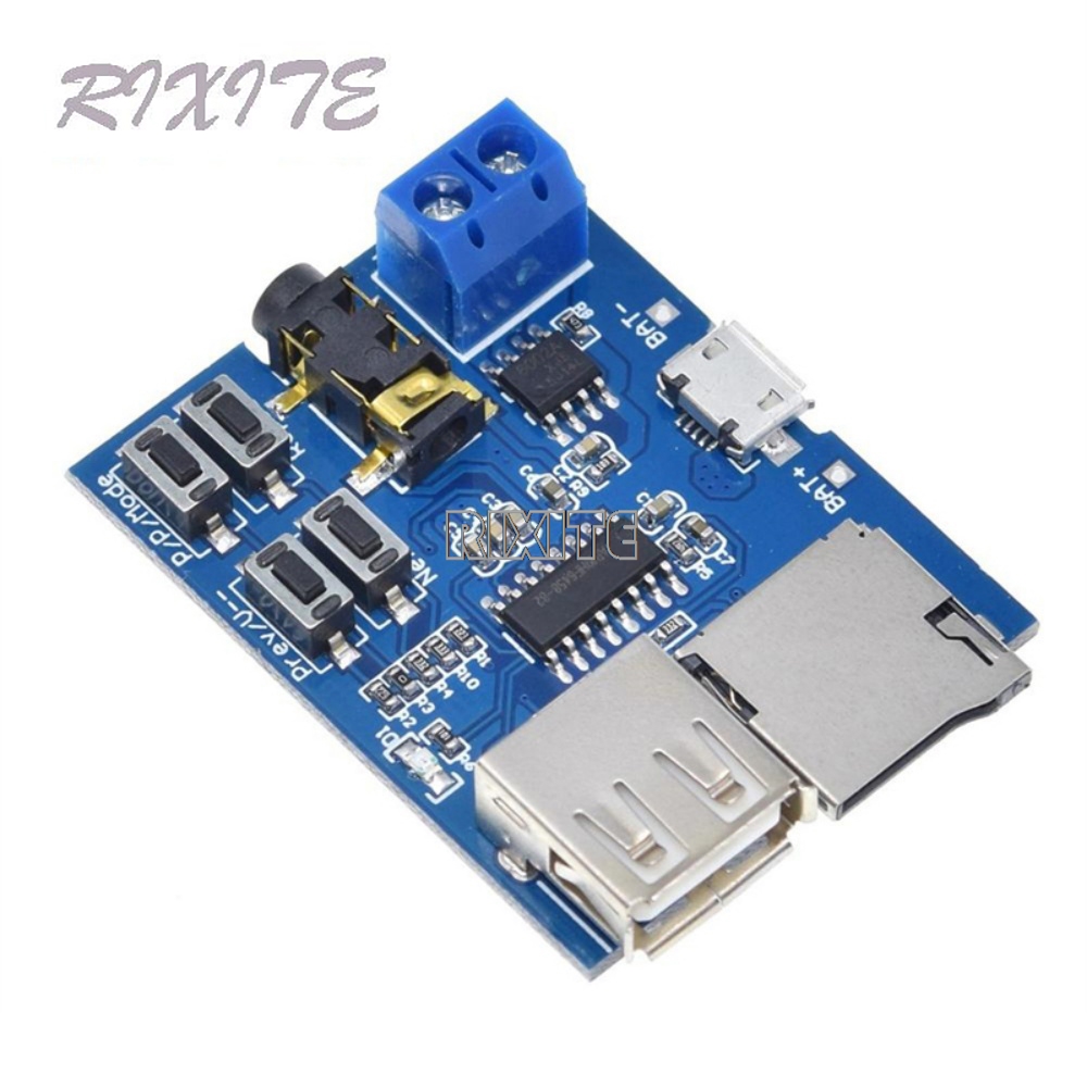 Headphone Amplifier Dac - TF Card U Disk MP3 รูปแบบถอดรหัสโมดูลเครื่องขยายเสียงถอดรหัสเครื่องเล่นเสียง