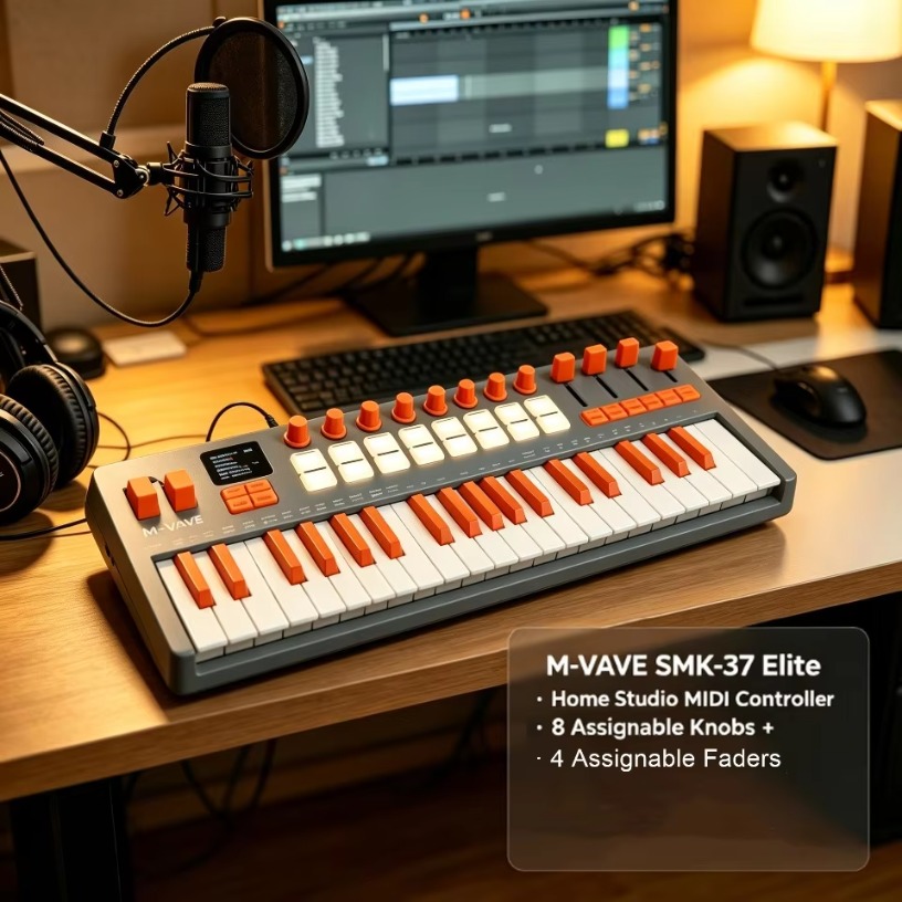 M-VAVE SMK-37 Elite คีย์บอร์ดค - Midi Controller Pad บทวิจารณ์และราคา