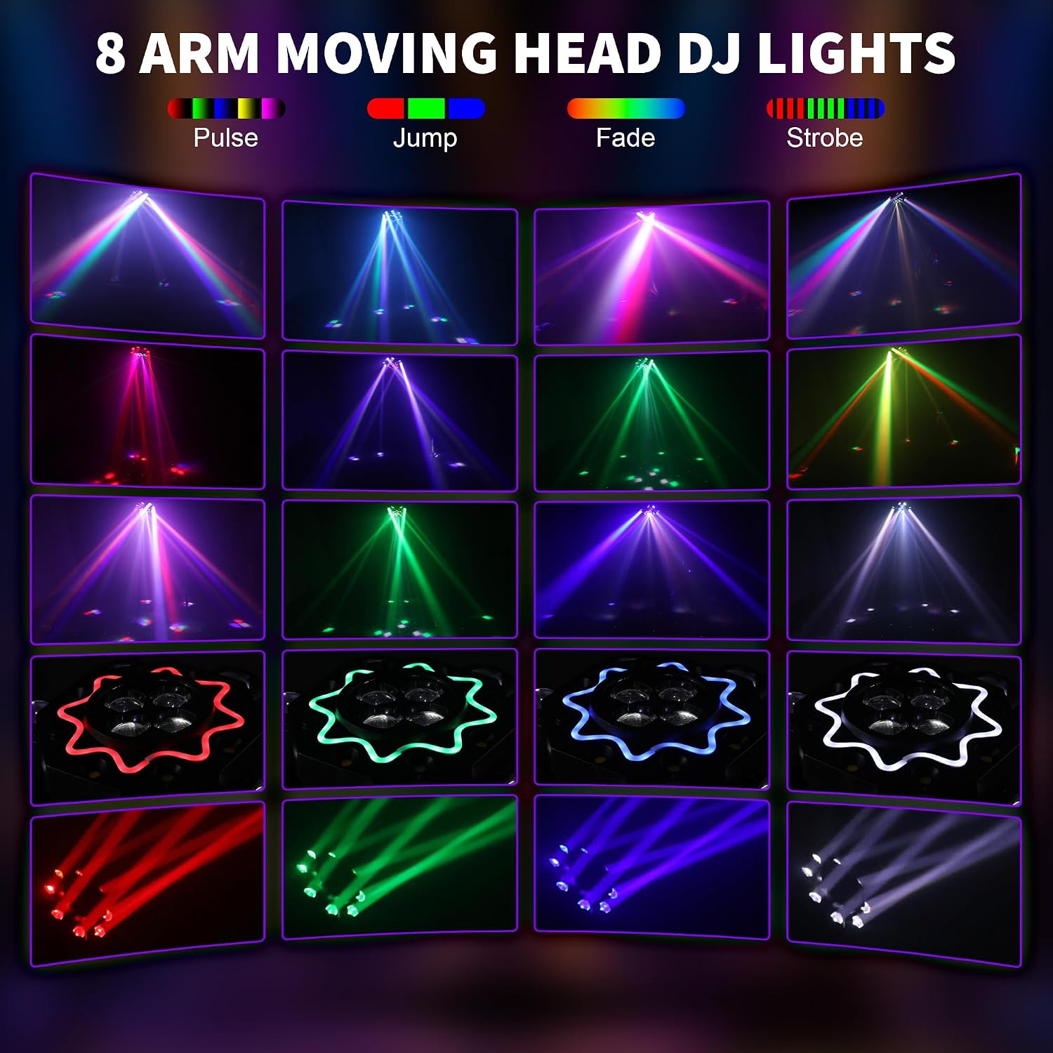 ไฟดิสโก้ปาร์ตี้ 200W แบบ 8 แขน - Audio Music Dj บทวิจารณ์และราคา