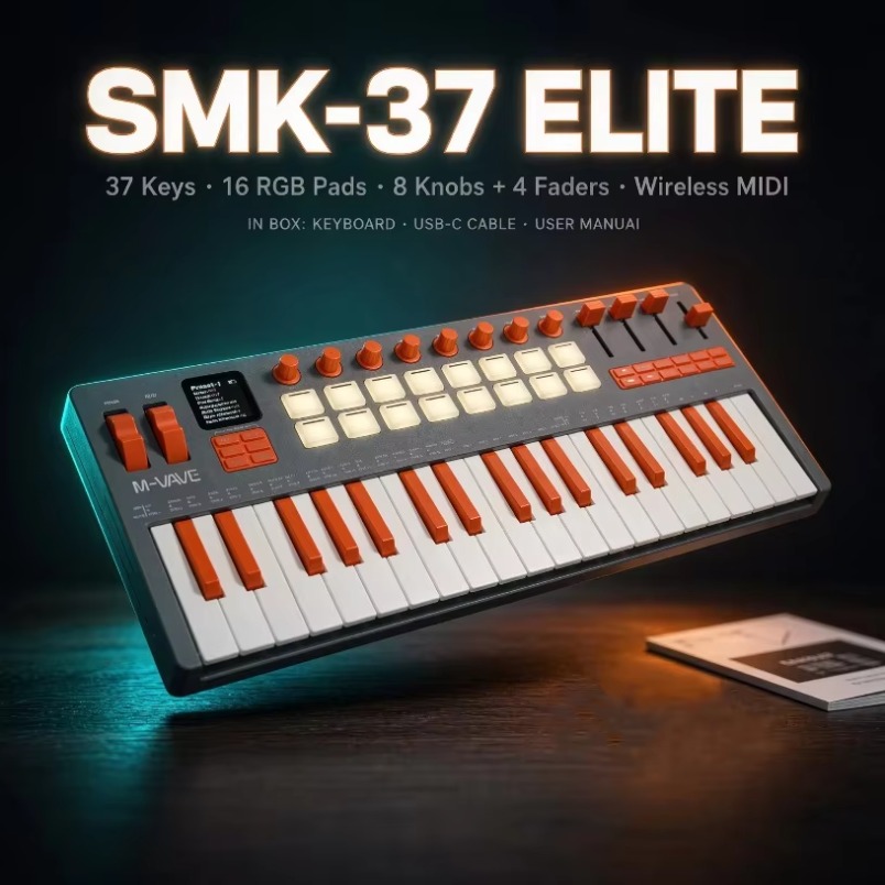 M-VAVE SMK-37 คีย์บอร์ด MIDI ร - Midi Controller Pad บทวิจารณ์และราคา